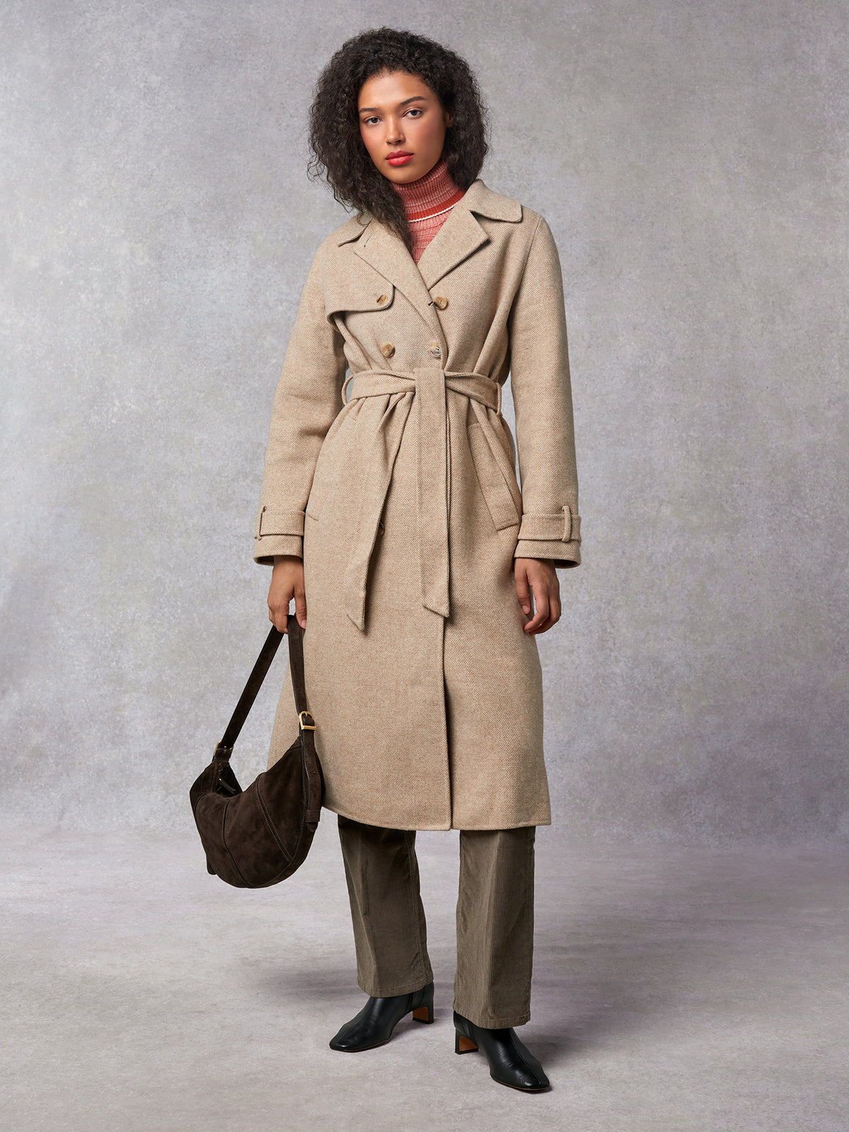 Long coat with wrap collar Rouje Rouje Paris