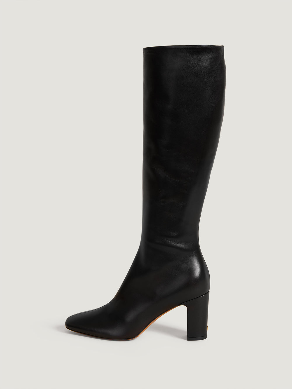 Fitted boots in black smooth leather | Rouje • Rouje Paris