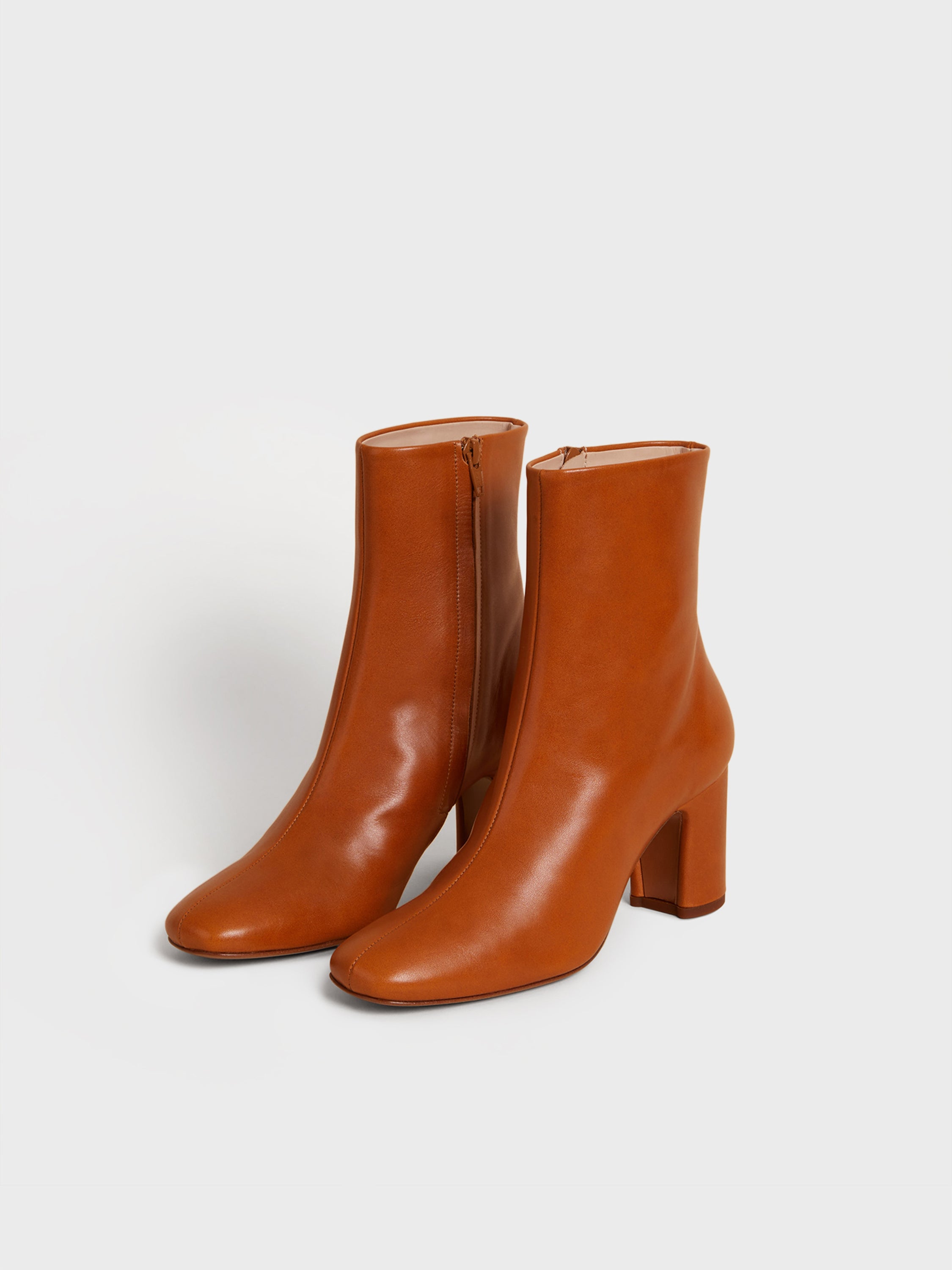 Soft brown leather ankle boots Rouje Rouje Paris