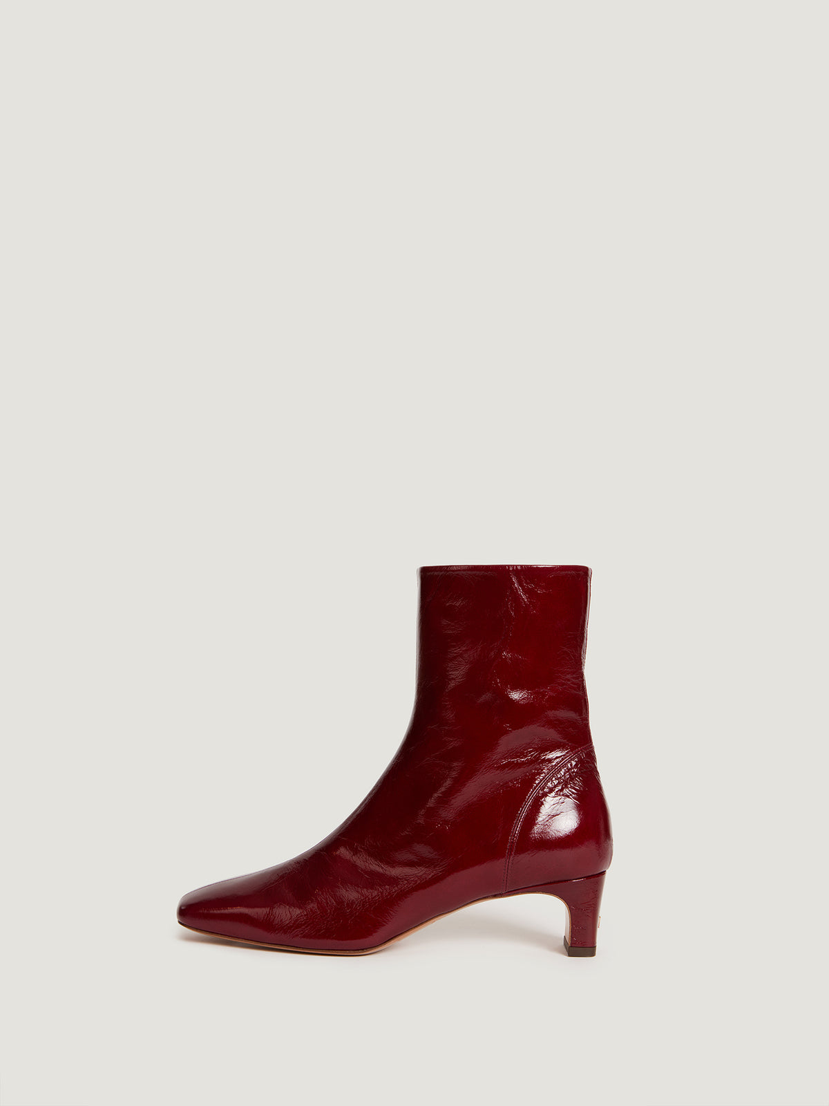 Burgundy patent leather ankle boots Rouje Rouje Paris