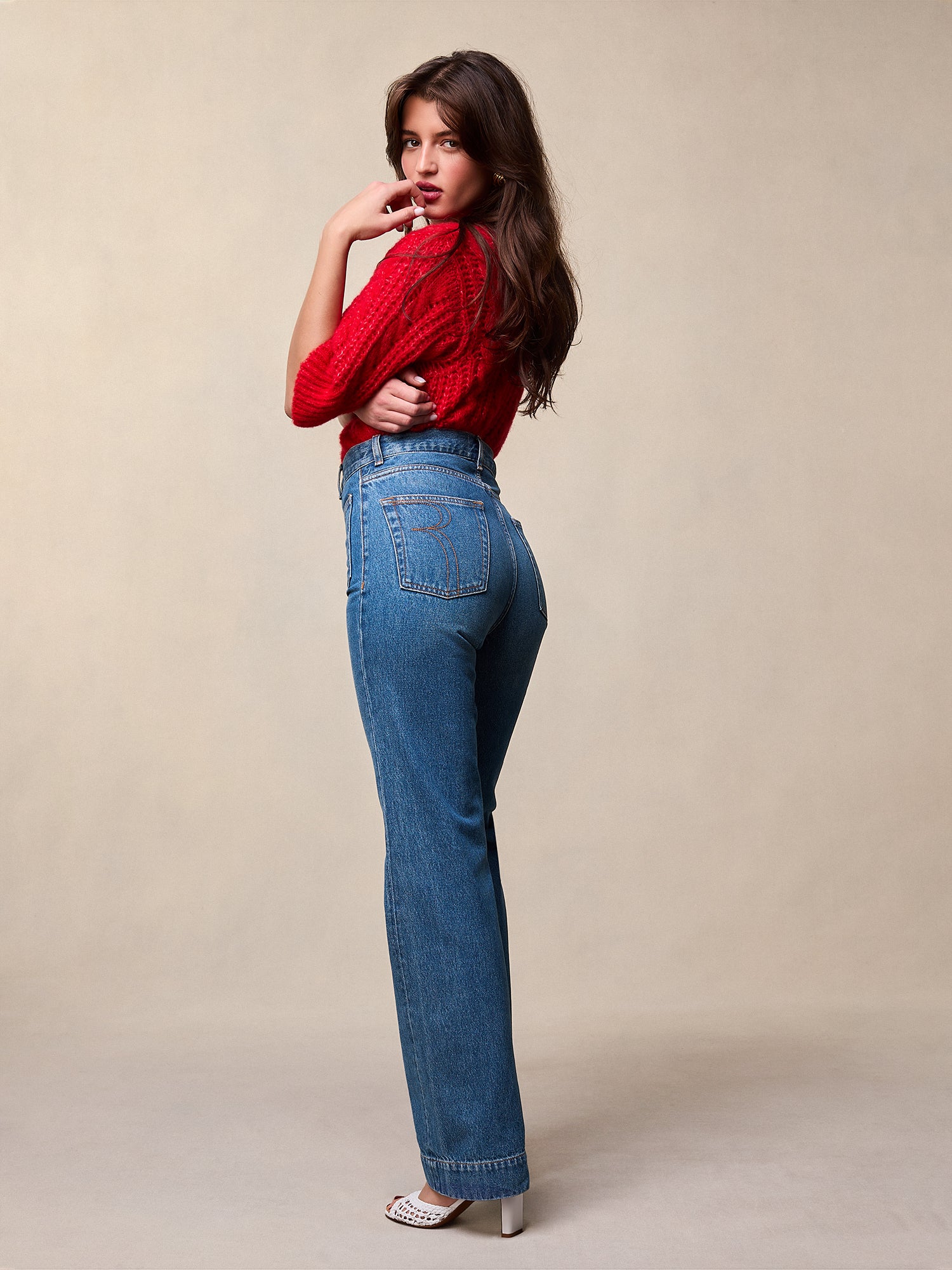 Long flare jeans with front pockets | Rouje • Rouje Paris